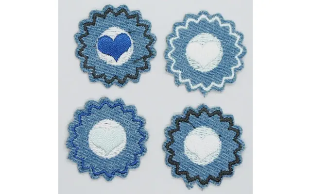 Applikation - Blomster I Denim