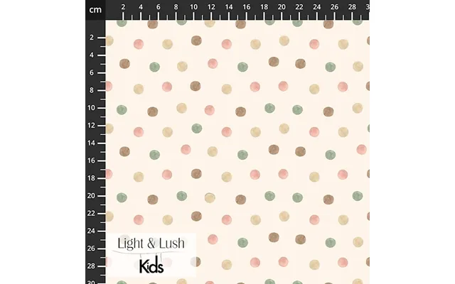 Bomuldspoplin M Kulørte Prikker - Light & Lush Kids Poplin Spring