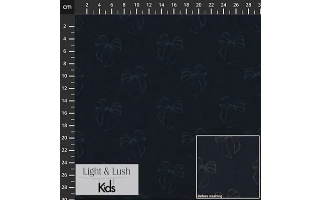 Denim U Stræk, M Sommerfugle, Mørkeblå, Light & Lush Kids - Denim