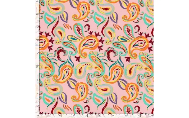 Fast Bomuld Viskose M Paisley
