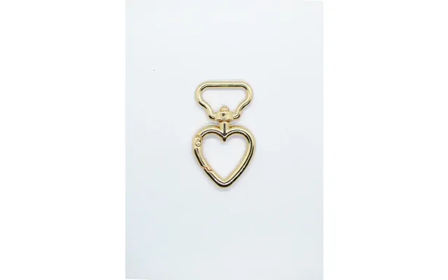Karabinhage - Guld Hjerte 18x45 Mm
