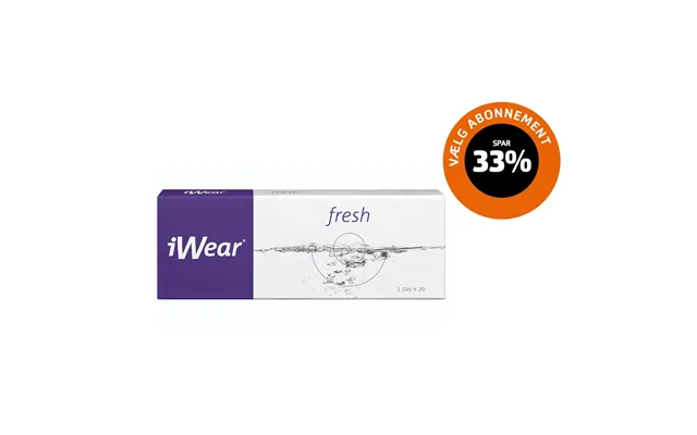 Iwear Fresh 20 Stk. Sfæriske Endagslinser