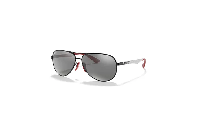 Ray-ban Scuderia Ferrari Collection Rb8313m Solbriller - Pilot Sort Spejlede Linser