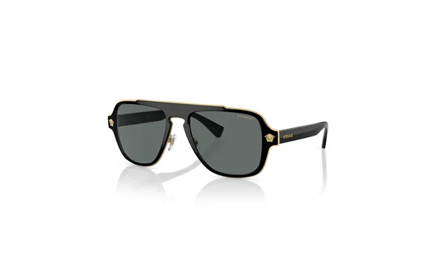 Versace 0ve2199 Solbriller - Firkantede Sort Polariserede Linser
