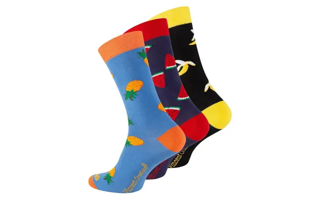 3 Pak - Vincent Creation Unisex Casual Socks Fruits Til Kvinder