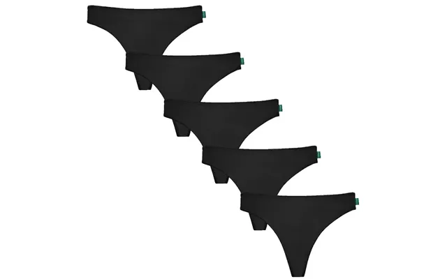 5 Pak - Sorte String Briefs