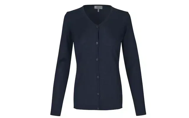 Cardigan Med V-hals I Merino Uld Til Kvinder, Navy Blå, 3xl Tilbage - 3xl