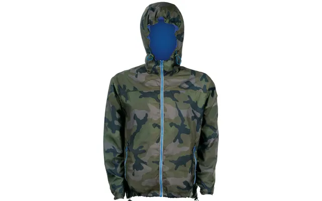 Letsvægtsjakke, Med Let Foer Til Mænd, Regntæt. Camouflage - S