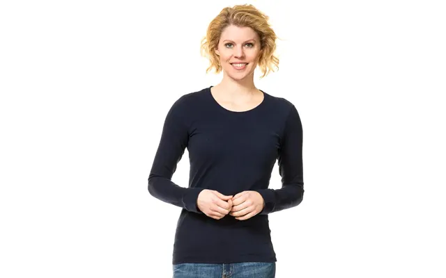 Navy Blå Langærmet T-shirt Til Kvinder Restsalg - S