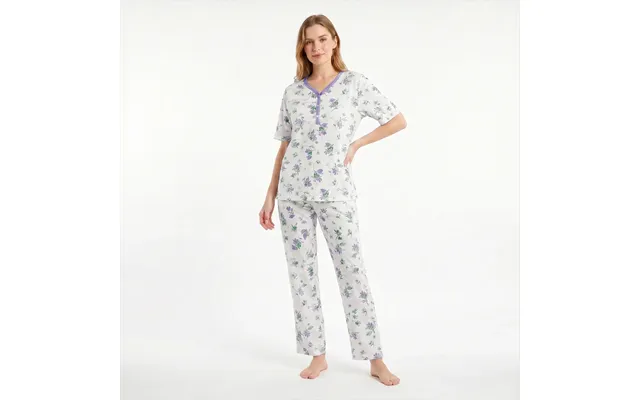 Pyjamas' Til Kvinder - Lilla Mønster Af Blomster