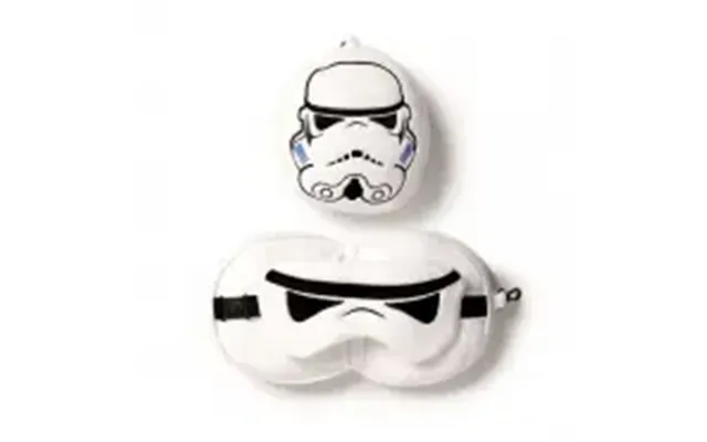 Relaxeazzz The Original Stormtrooper Shaped Plush Travel Pillow & Eye Mask - Nakkepude
