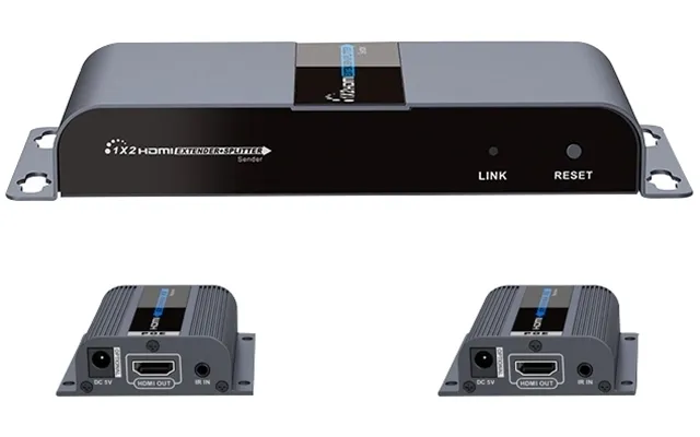 1x2 Hdmi Extender Splitter Over Cat6 6a 7 40m Med Ir Pass-back