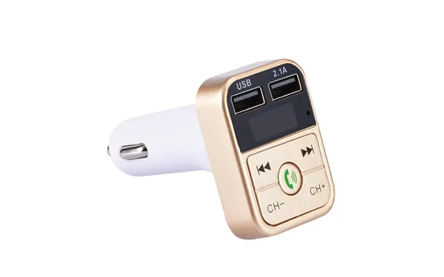 2-i-1 Fm-sender Med To Usb-stik - Display Og Knapper