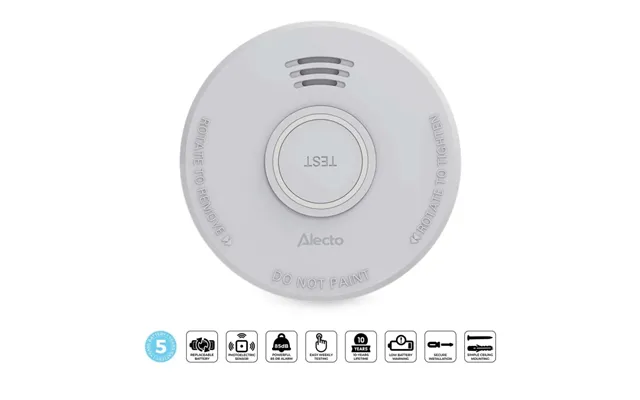Alecto Røgalarm Med 5 Års Batteri Hvid