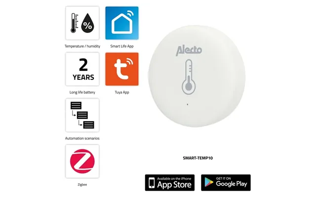 Alecto Smart Zigbee Temperatur- Og Fugtighedssensor