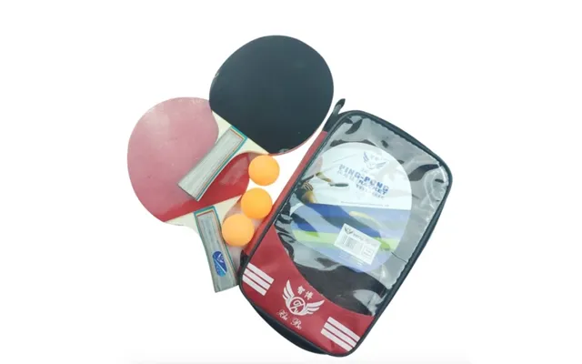 Bærbar Bordtennissæt - 2 Racket, 3 Bolde