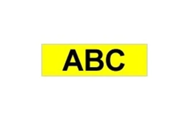 Brother Gloss Laminated Labelling Tape - 6mm, Black Yellow Etikett-tejp Tx