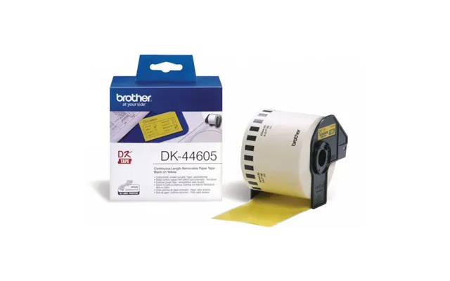 Brother Tape Dk44605 62mm Sort På Gul