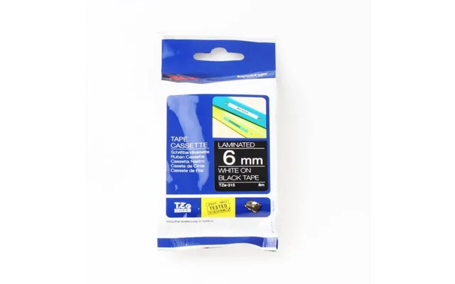Brother Tape Tze-315 6mm Vit På Svart