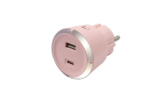 Capidi Sikkerhedstimer Usb A C 1-4 3,4a Lyserød