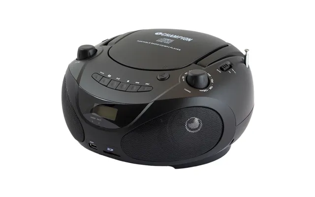 Champion Boombox Cd Radio Mp3 Usb Black