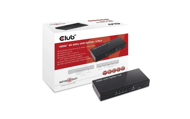 Club3d Hdmi 2.0 Uhd Splitter 4 Ports