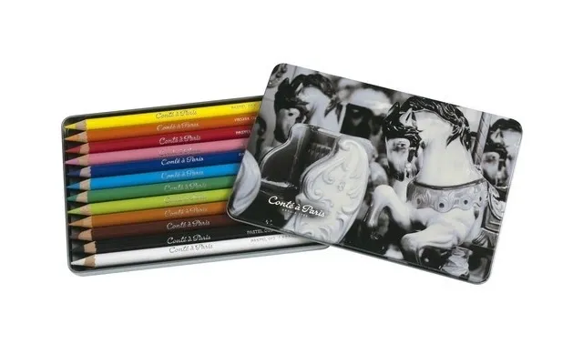 Conte Pastel Pencils Set 12pcs Ass In Metal Box