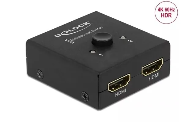 Delock 64072 Hdmi 2 - 1-switch Dubbelriktad 4k 60 Hz Kompakt, Svart