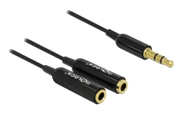 Delock Cable Audio Splitter Stereo Jack Male 3.5 Mm 3 Pin 2xstereo
