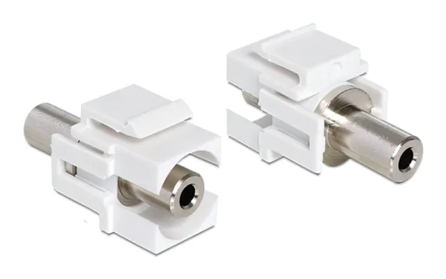 Delock Keystone Module, 3.5mm Fe - 3.5mm Fe, 19.2x14.9mm, White