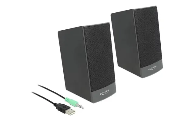 Delock Stereo 2.0 Pc Speaker 3.5 Mm Stereo Jack Male Usb Powered