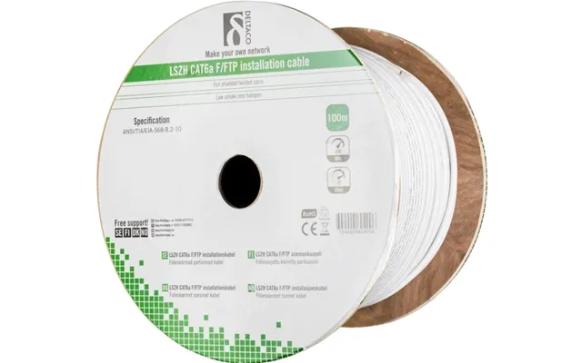 Deltaco F Ftp Folieskærmet Inst.kabel - Cat6a