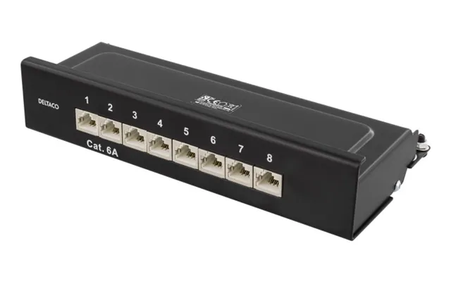 Deltaco Patch Panel - 8xrj45