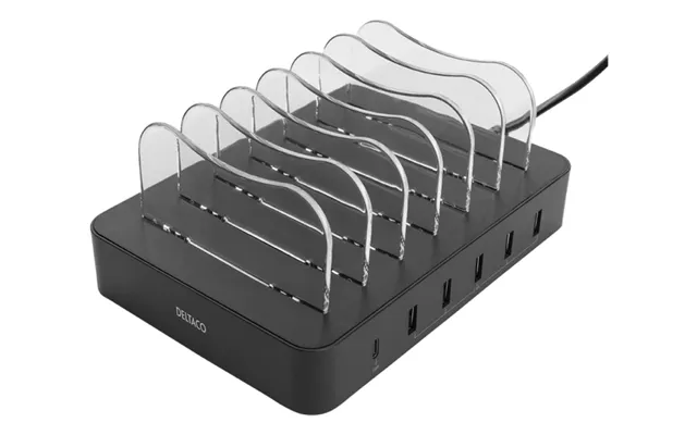 Deltaco Usb Charging Station 5x Usb-a - 1x Usb-c Pd