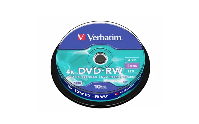 Dvd-rw 4x 4.7gb 10 Pack Spindel Mat Sølv