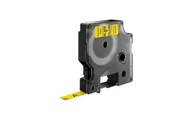 Dymo Farvetape S0720730 40918 9mm Sort På Gul