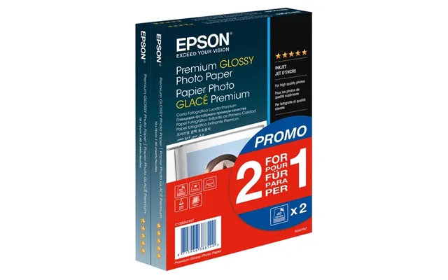 Epson 10x15 Premium Glossy Photo Paper 2 For 1 - 10x15com 255g M