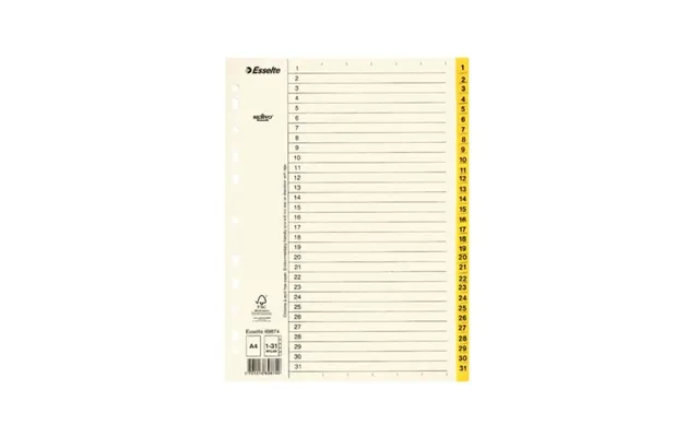 Esselte Register Servo A4 1-31 Gul