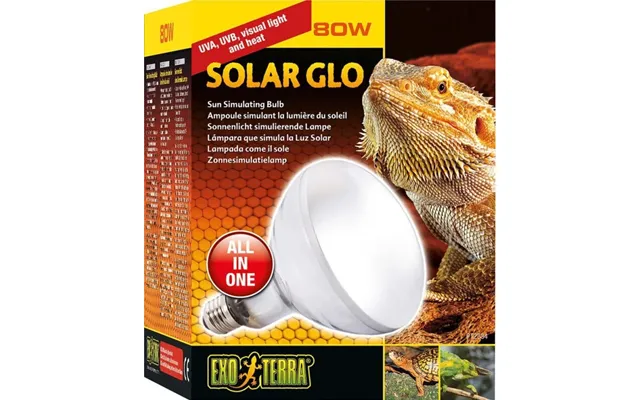 Exoterra Solar Glo 80w Uva Uvb Varme Og Sollys E27 - 220.1818