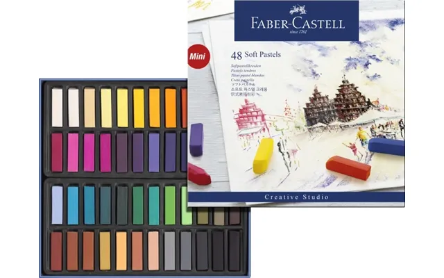 Faber-castell Soft Pastel Farveblyanter Mini - Æske Med 48 128248