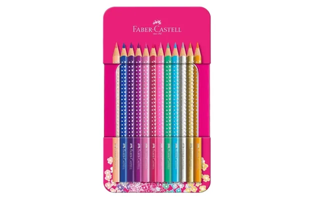 Faber-castell Sparkle Farveblyant - 12 Stk. I Tinæske 201737