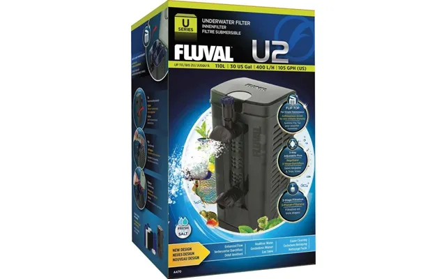 Fluval Indvendigt Filter U2 400l H Til Akvarier 110l - 126.2470
