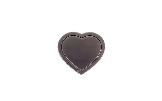 Gear Fingerring Mobil Hjerte Roterende Med Standerfunktion Mat Sølv