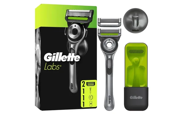 Gillette Rakhyvel Labs 2st Rakblad - Magnetiskt Ställ & Resefodral