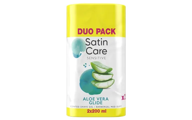 Gillette Satin Care Barbergel Aloe Vera - Hvid Gul