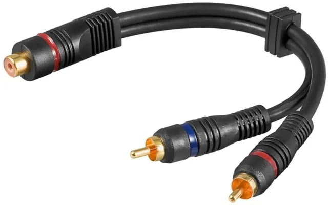 Goobay 2 X Rca-han - Rca-hun -y-kabel, 20 Cm