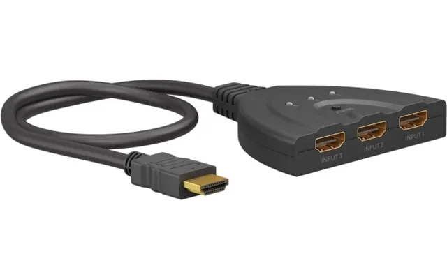 Goobay Manuell Hdmi -omkopplare 3 Till 1 4k 30 Hz För Att Växla Mellan 3x Hdmi -enheter Som Är Anslutna Till 1x Hdmi -sk