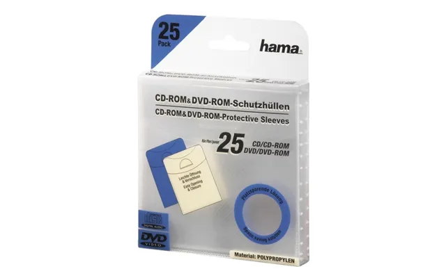 Hama Cd Dvd Lommer Pp Transparent 25-pak