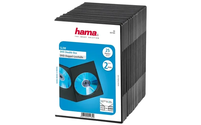 Hama Dvd-box Dobbel Slim Sort 25-pak