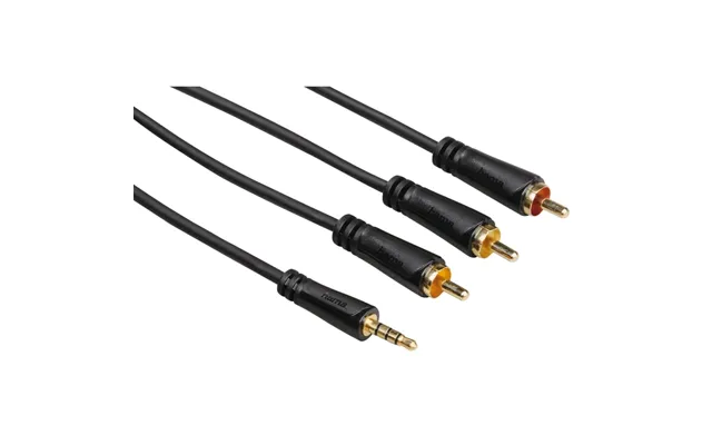 Hama Kabel 4pin 3,5mm-3 Phono 3,0m Sort Guldbelagt Tl